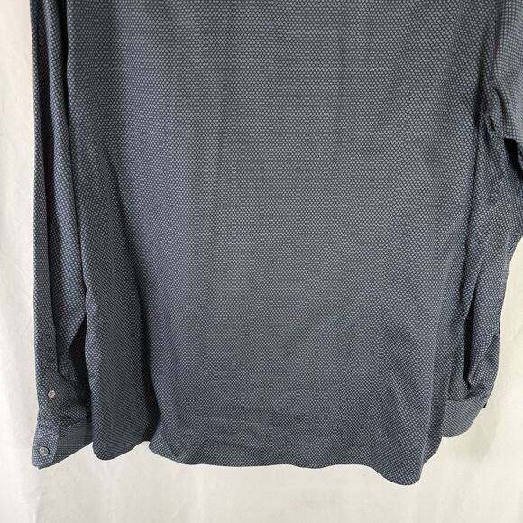 Ted Baker Dress Shirt Men's Small Blue Button Up Long Sleeve Cotton Blend Office - Picture 9 of 9